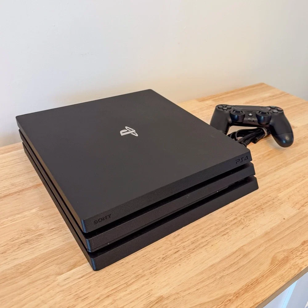 Sony PlayStation 4 PS4 Pro 1TB Console Jet Black with DualShock 4 Controller